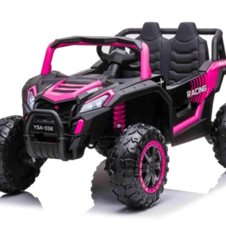 Coche Buggy infantil 12v ROSA-PINK, BlueTooth, 12V, 2.4ghz, 4x4 motores, ruedas eva, asiento polipiel INDA138-A036PK